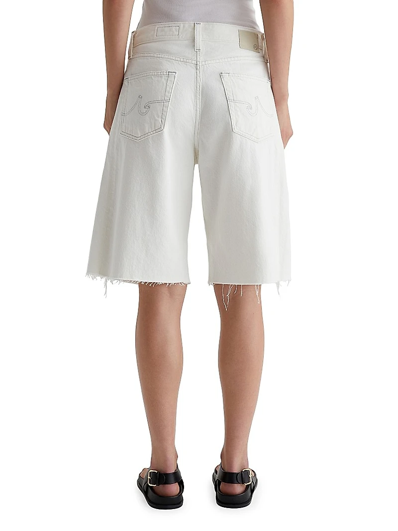 Hattie Low-Rise Denim Bermuda Shorts