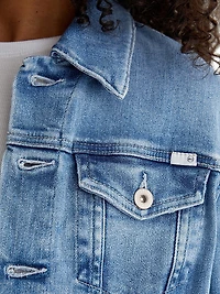 Robyn Button-Front Denim Jacket