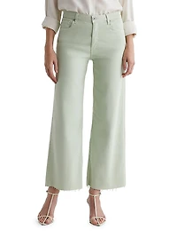 Saige Frayed Wide-Leg Crop Pants