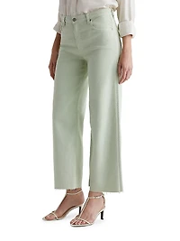 Saige Frayed Wide-Leg Crop Pants