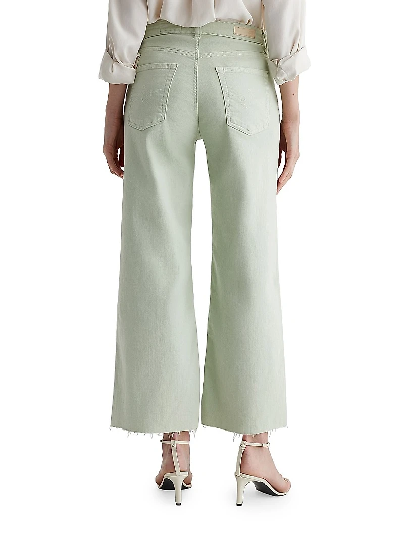 Saige Frayed Wide-Leg Crop Pants