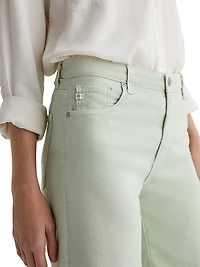 Saige Frayed Wide-Leg Crop Pants