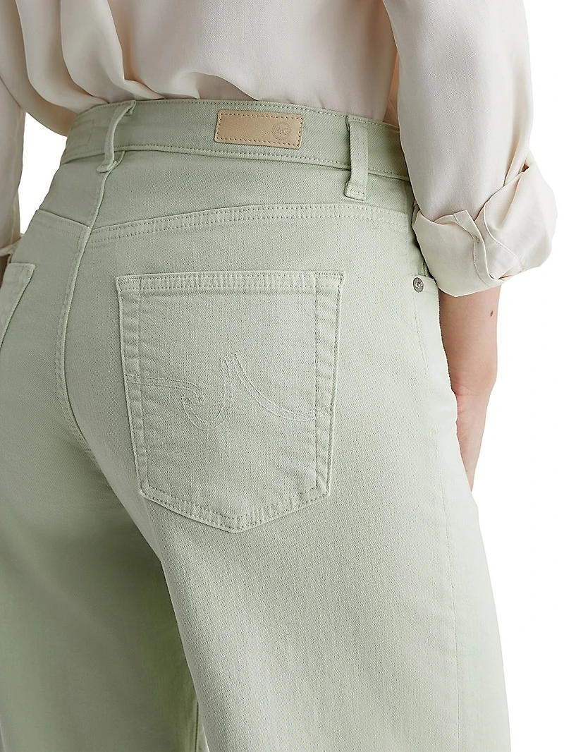 Saige Frayed Wide-Leg Crop Pants