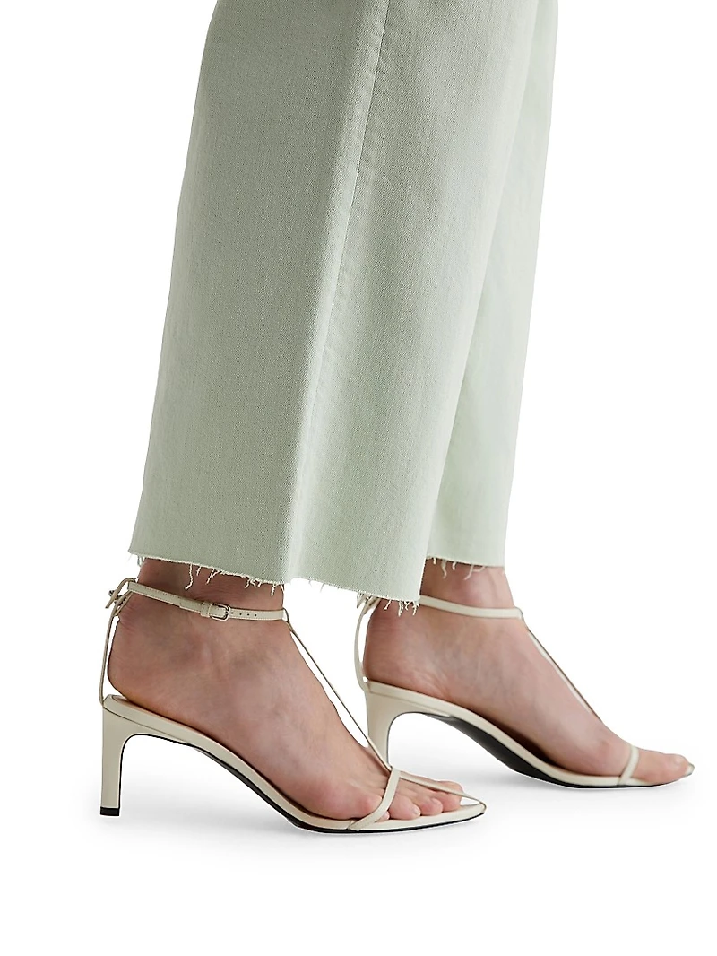 Saige Frayed Wide-Leg Crop Pants