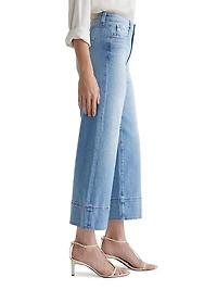 Saige Mid-Rise Flared Crop Jeans