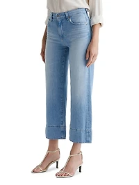 Saige Mid-Rise Flared Crop Jeans