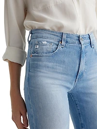 Saige Mid-Rise Flared Crop Jeans