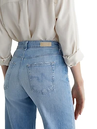 Saige Mid-Rise Flared Crop Jeans