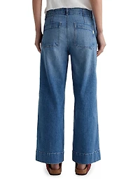 Natasha Cotton Mid-Rise Wide-Leg Jeans