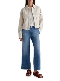 Natasha Cotton Mid-Rise Wide-Leg Jeans