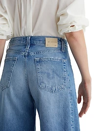 Hattie Distressed Cotton Raw-Edge Shorts