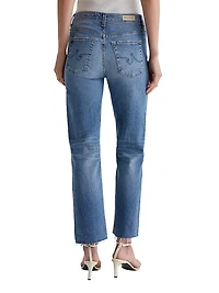 Brinley Cotton Raw-Edge Crop Jeans