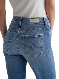 Brinley Cotton Raw-Edge Crop Jeans