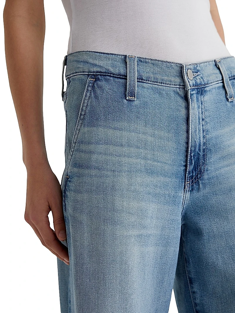 Stella Raw-Edge Wide-Leg Jeans
