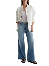 Stella Raw-Edge Wide-Leg Jeans