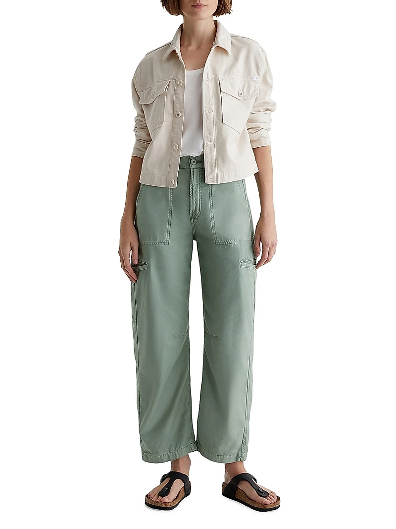 Hazal Cotton Mid-Rise Straight-Leg Jeans