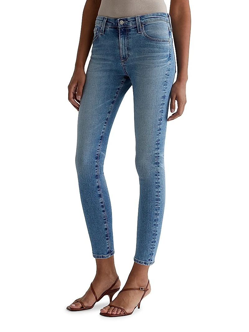 Farrah Stretch-Cotton Ankle Skinny Jeans