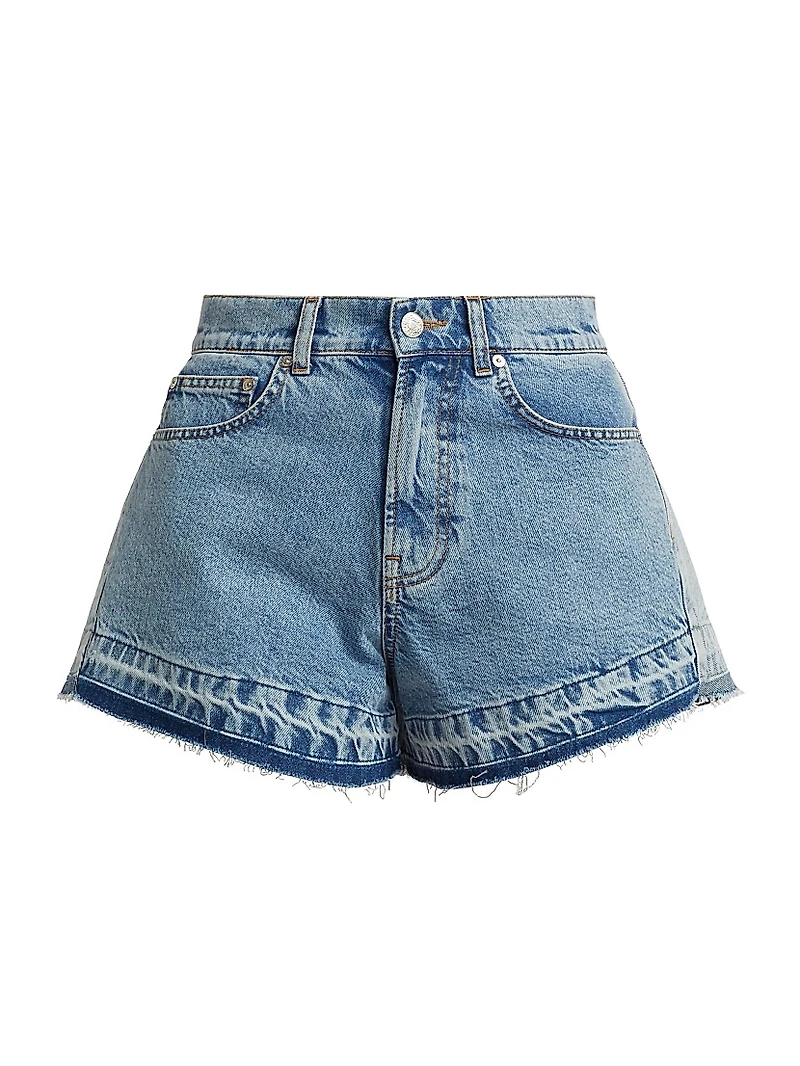 Patchwork Denim Shorts