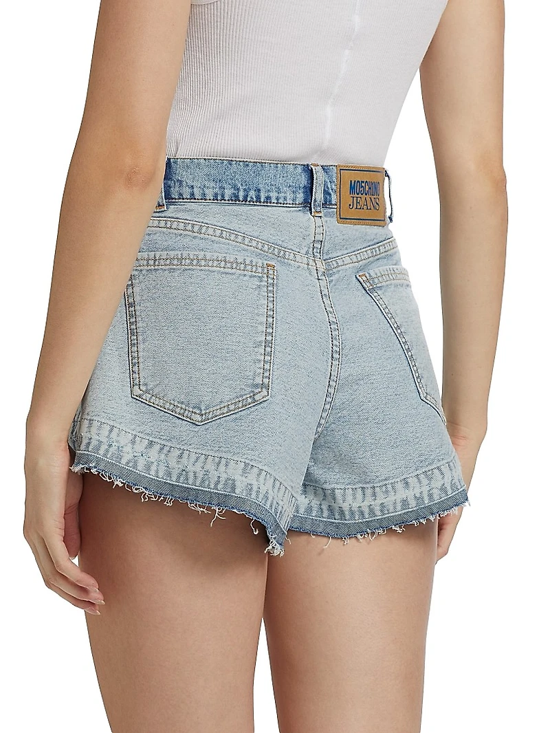 Patchwork Denim Shorts