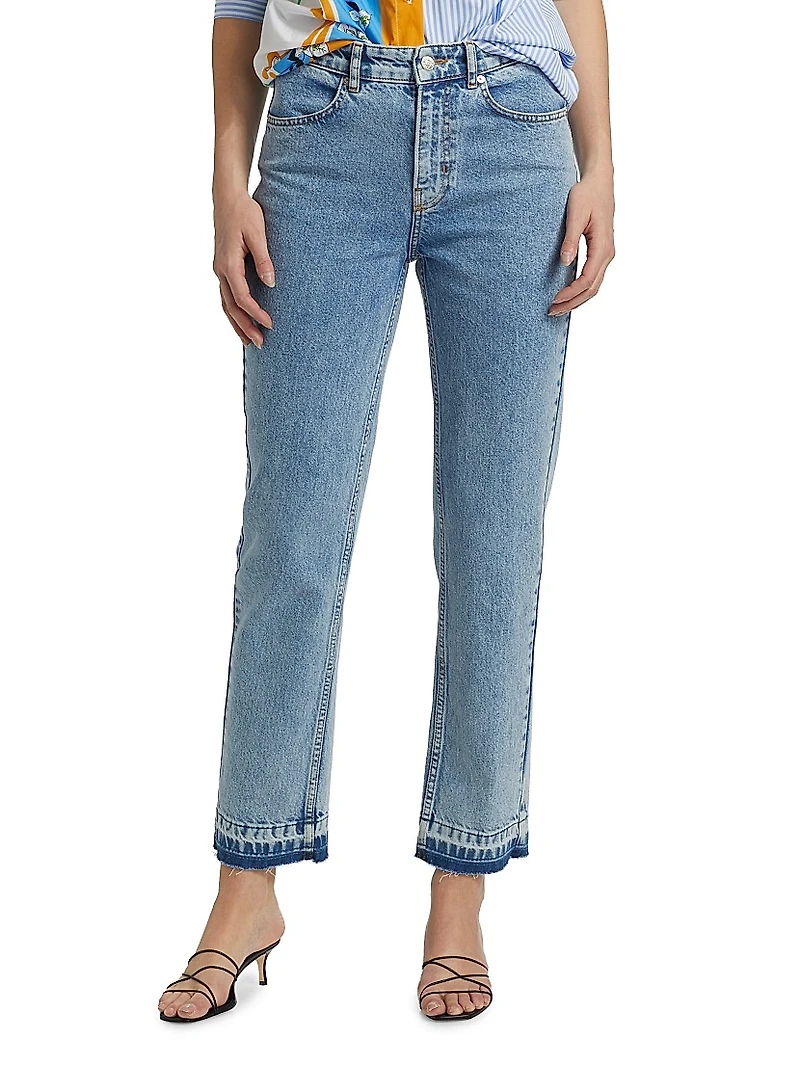 Straight Patchwork Jeans