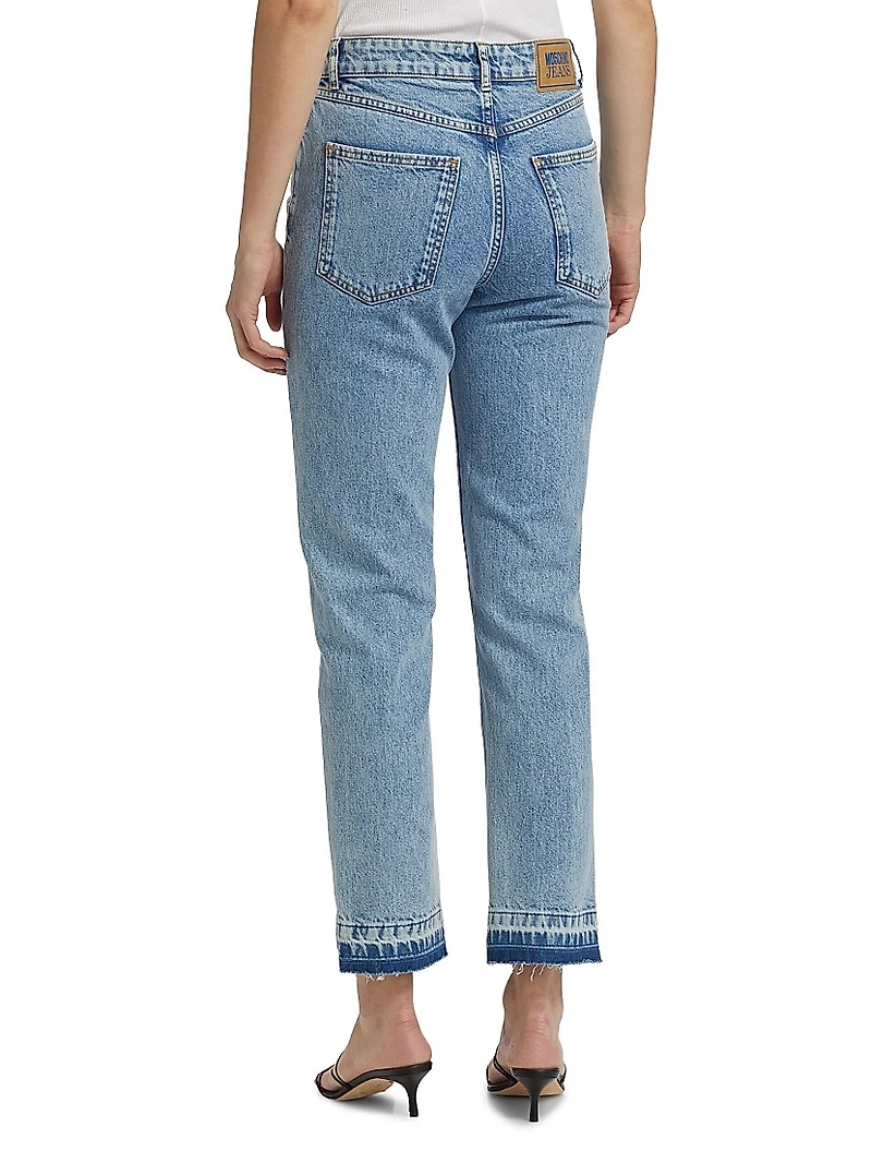 Straight Patchwork Jeans