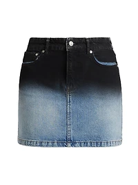 Ombré Denim Miniskirt