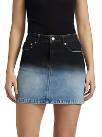 Ombré Denim Miniskirt