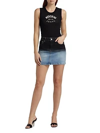 Ombré Denim Miniskirt