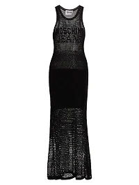 Sheer Logo Maxi Dress