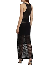 Sheer Logo Maxi Dress