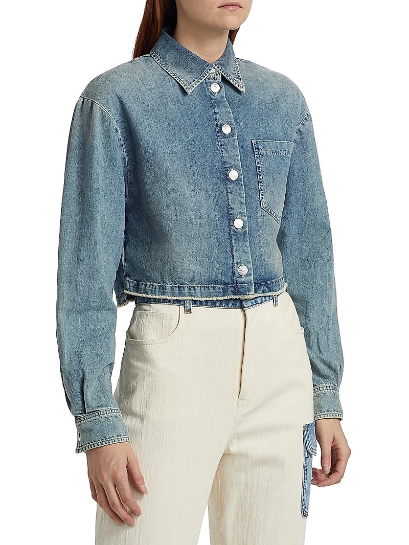 Denim Crop Shirt