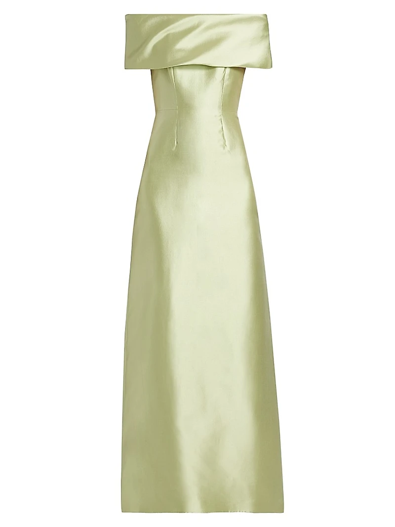 Silk-Blend Radzimir Off-the-Shoulder Column Gown