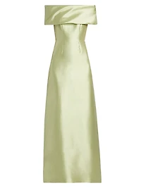 Silk-Blend Radzimir Off-the-Shoulder Column Gown