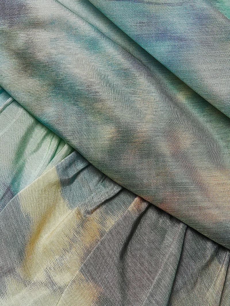 Silk Taffeta Floral Gown