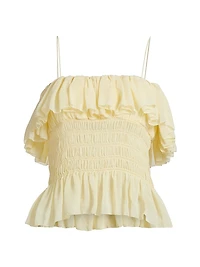 Alexi Smocked Ruffled Top