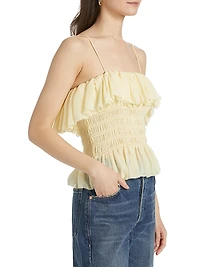 Alexi Smocked Ruffled Top