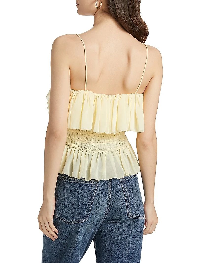 Alexi Smocked Ruffled Top