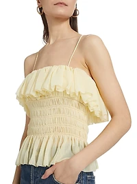 Alexi Smocked Ruffled Top