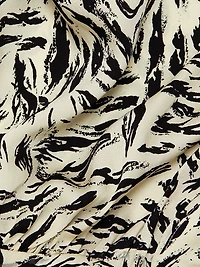 Aiko Zebra-Printed Stretch Silk Blouse