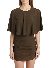 Kaeli Capelet Ruched Minidress