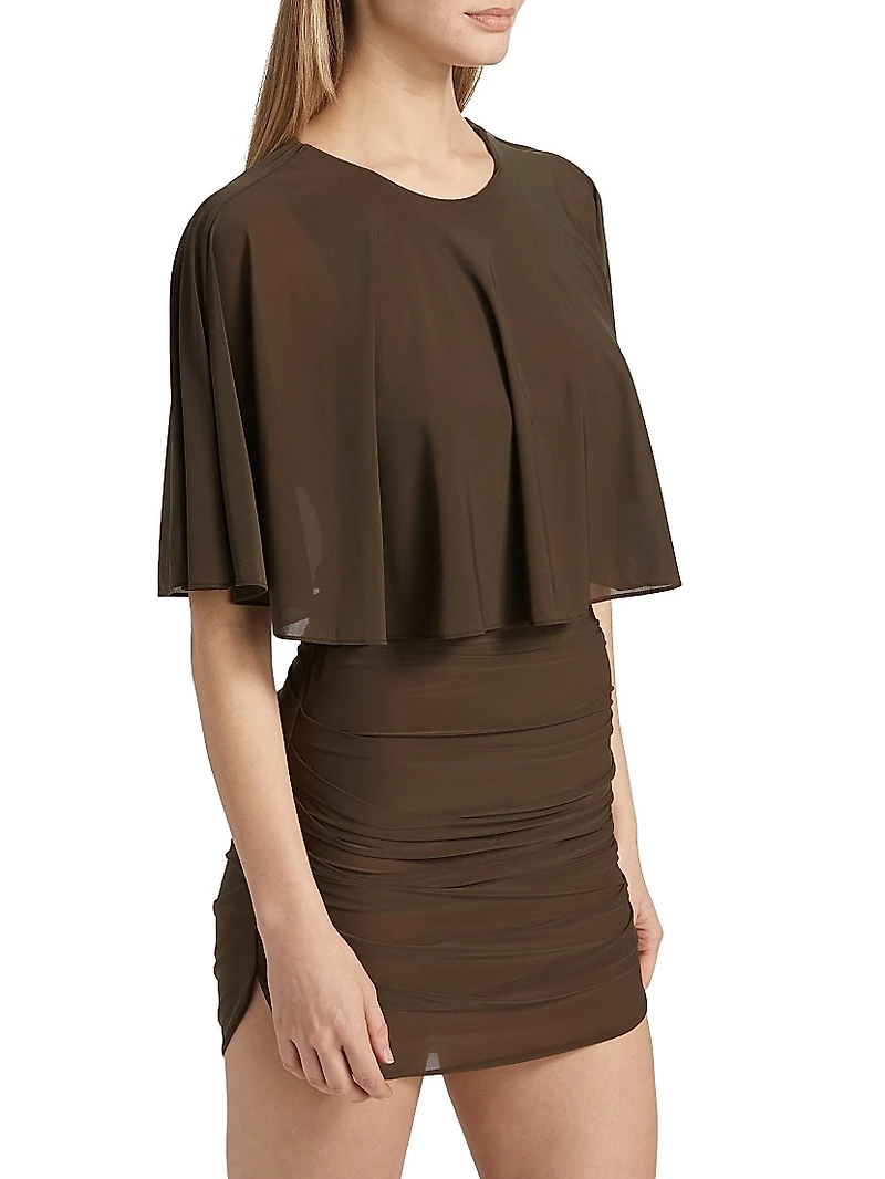 Kaeli Capelet Ruched Minidress