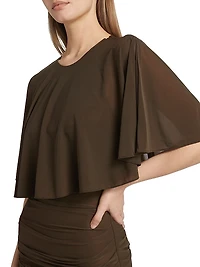 Kaeli Capelet Ruched Minidress