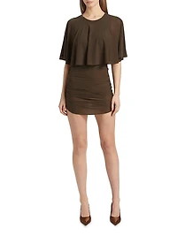 Kaeli Capelet Ruched Minidress