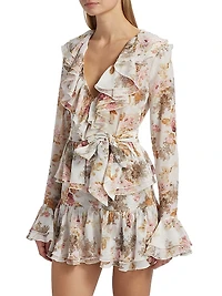 Palmero Floral Ruffle Minidress