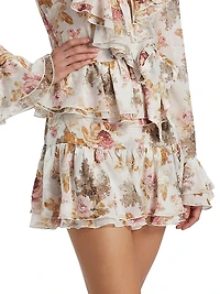 Palmero Floral Ruffle Minidress