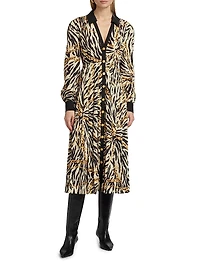 Hana Pleated Midi-Dress