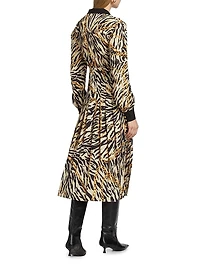 Hana Pleated Midi-Dress