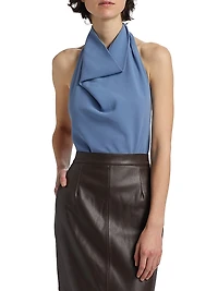 Sheena Cowl Halterneck Open Back Bodysuit