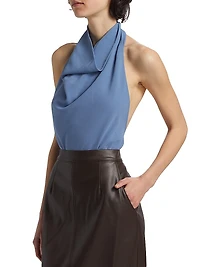 Sheena Cowl Halterneck Open Back Bodysuit