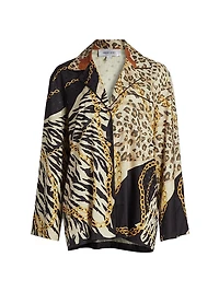 Valentina Animal-Chain-Print Top